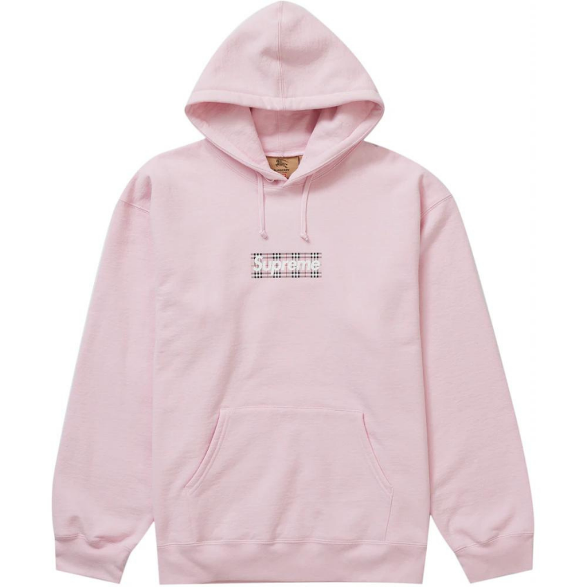 Supreme Burberry Box Logo Hooded Light Pink | Soleside by Reif